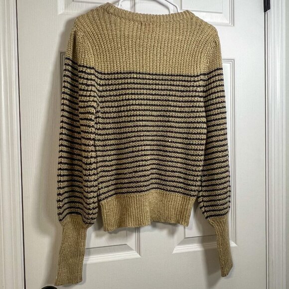 NWT Lilly Pulitzer Finney Sweater Sand Bar Sparkle Strip Size S - Picture 9 of 13